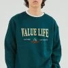 Best Sellers [CRUMP] Winter 21 Value Life Logo Sweatshirt (CT0343-2)