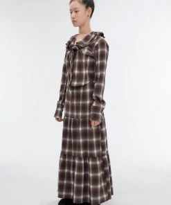 [GIMMETHEYOUNG] FW 21 TIERED MAXI SKIRT / BROWN Best Sellers