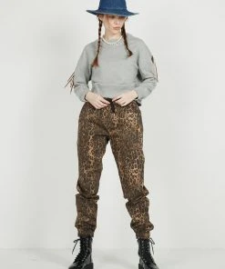 [FM91.02] FW 21 SUNSET JOGGER PANTS Leopard