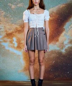 [PAIN OR PLEASURE] 20SS BIBI BLOUSE_PALE CHECK