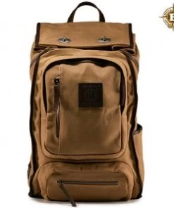 [BUILFORD] Seasonless Roll Top Safari Backpack Brown
