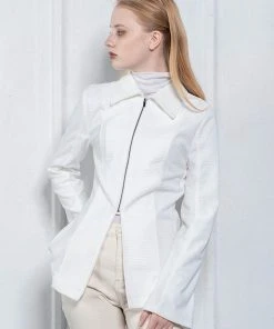 UNORMAL [UNUSUALNORMAL] FW 21 ZIP-UP SHIRT _ IVORY
