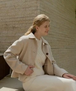 [STEP AROUND] FW 21 HANDMADE WOOL HALF COAT_OATMEAL Best Sellers