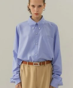 [ANOTHER YOUTH] FW 21 Back Slit Shirts - Skyblue