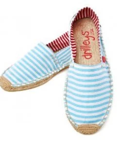 [DRILLEYS] Seasonless Espardew Chambray Blue Wide Stripe Woman260mm(39)