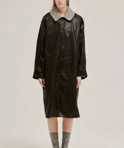 Best Sellers [OUTXO] FW 21 Edd Two Cara Trench Black