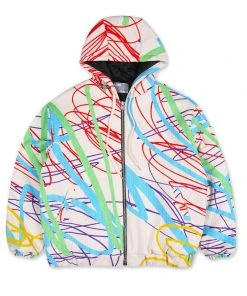 YOUTH BATH [YOUTHBATH] FW 21 GRAPHIC CORDUROY HOODIE ZIP-UP JUMPER_WHITE Best Sellers