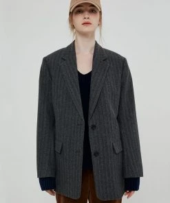 [BENSIMON] FW 21 WOOL TAILORED JACKET - CARBON