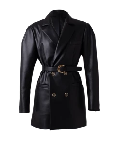 Best Sellers [ONMYOWN] FW 21 Belted Faux Leather Jacket