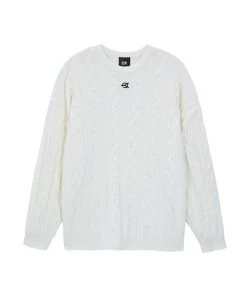 Best Sellers [OY] Winter 21 LOGO CABLE KNIT-WHITE