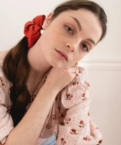 L'OMBRILLANT [LOMBRILLANT] Seasonless Coral Wool Scrunch