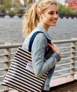 [DRILLEYS] Seasonless Eco Bag Navy Stripe