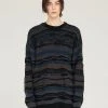 [FLARE] Winter 21 4mix Over Knit Sweater (FU-147_Turkish-blue Mix)