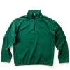[GINGHAMBUS] FW 21 LOGO FLEECE HALF ZIPUP PULLOVER DARKGREEN Best Sellers