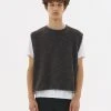 [LECYTO] FW 21 SMOCK CREWNECK VEST_[BLACK] Best Sellers