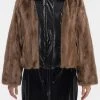 [GIMMETHEYOUNG] Winter 21 GLOSSY FUR PADDING / BROWN