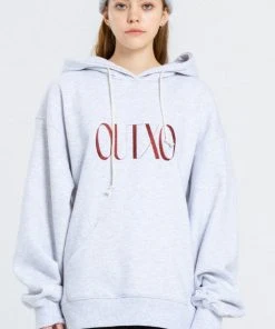 [OUTXO] Winter 21 Outxo Logo Hoodie Gray