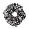 [BUTTERFLIES IN STUMMY] Seasonless Silver Black Scrunchie