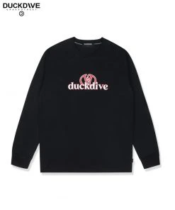 Best Sellers [DUCKDIVE] FW 21 DLink Logo Long Sleeve T-shirt Black