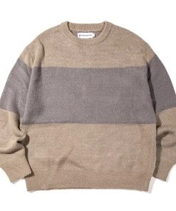 [KING ARCHIVES] FW 21 Mohair Jacquard Crewneck Knit (Beige/Gray)
