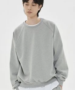 Best Sellers [HAVEOFFDUTY] FW 21 RAGLAN HEAVY WEIGHT SWEATSHIRTS(GREY)