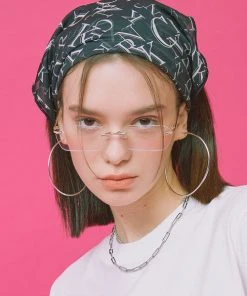 [CRANK] Seasonless MESH LOGO SCARF_BK