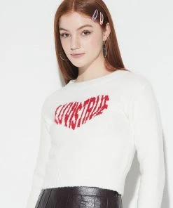 Best Sellers [LUV IS TRUE] Winter 21 HEART LOGO KNIT(IVORY)