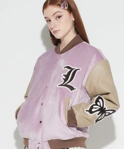 [LUV IS TRUE] Winter 21 STADIUM JACKET(PURPLE)
