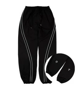 Best Sellers [OY] FW 21 CURVE LINE LOGO TRACK PANTS-BLACK