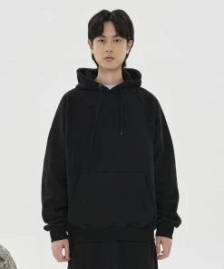 Best Sellers [HAVEOFFDUTY] FW 21 RAGLAN HEAVY WEIGHT HOODIE(BLACK)