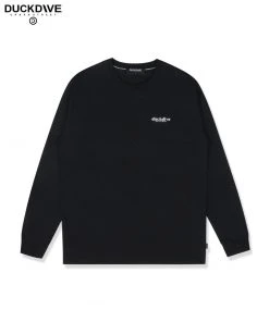 [DUCKDIVE] FW 21 Logo Long Sleeve T-shirt Black Best Sellers