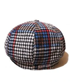 [SLEEPY SLIP] Seasonless HOUND CHECK MIX NEWSBOY CAP