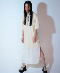 [GIMMETHEYOUNG] 20SS G_BACK O SHIRRING ONEPIECE / BEIGE