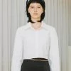 [13MONTH] FW 21 CROPPED BACK BANDING SHIRT (WHITE) Best Sellers