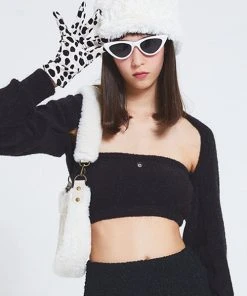 Best Sellers [CRANK] Winter 21 SOFT FUR BOLERO SET_BK