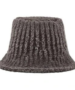 [HIGH SCHOOL DISCO] Seasonless Badge Knit Bucket Hat CHOCOVANILLA