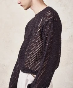 Best Sellers [DWSCOMPANY] Winter 21 Net Knit Pullover (black)