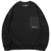 [C ROUTINE] FW 21 C ROGO CHEST ZIP POCKET CREWNECK-BLACK Best Sellers