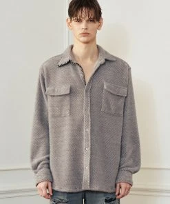 [LECYTO] Winter 21 SOMCK WOOL HAIR SHIRTS_[GRAY]