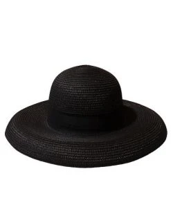 [SLEEPY SLIP] Seasonless [unisex]LORIENT BLACK WIDE RIBBON HAT Best Sellers