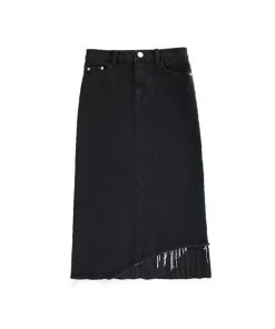[REHEAT] FW 21 LONG DENIM PLEATED SKIRT