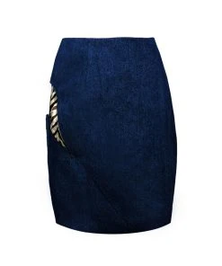 [CODE SHION] Winter 21 Slit Skirt [blue Denim] Best Sellers