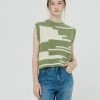 Best Sellers [BENSIMON] FW 21 COLOR MIXED KNIT VEST WOMAN - GREEN