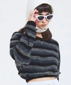 [CRANK] Winter 21 STRIPE V NECK MTM_BK Best Sellers