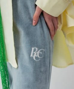 [ROCCI ROCCI] FW 21 RCC Velour Banding Pants [GRAYISH BLUE]