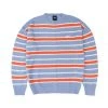 [OY] FW 21 MOHAIR STRIPE KNIT-ORANGE/BLUE