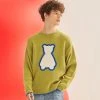 [AQOSTUDIOSPACE] FW 21 AQO BEAR LOGO KNIT GREEN Best Sellers