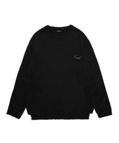 Best Sellers [DXOH] Seasonless SMILE PIN KNIT [BLACK]