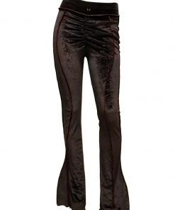 [MEZZOKUNST] Seasonless Jacquard Velour Pants-darck Brown