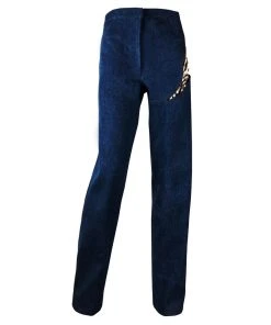 [CODE SHION] Winter 21 Slit Point Pants [blue Denim]